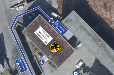 Bild zum barrierefreien Zugang am Rathaus