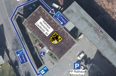 Bild zum barrierefreien Zugang am Rathaus