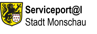 Das Bild zeigt das Logo vom Serviceportal der Stadt Monschau