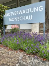 Stadtverwaltung Monschau Das Schild der Stadtverwaltung Monschau