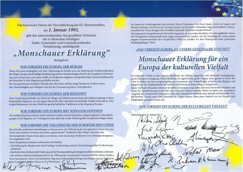 Urkunde Monschauer Erklärung