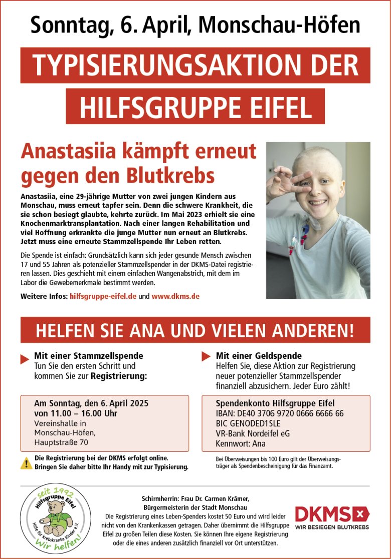 Typisiserungsaktion der Hilfsgruppe Eifel