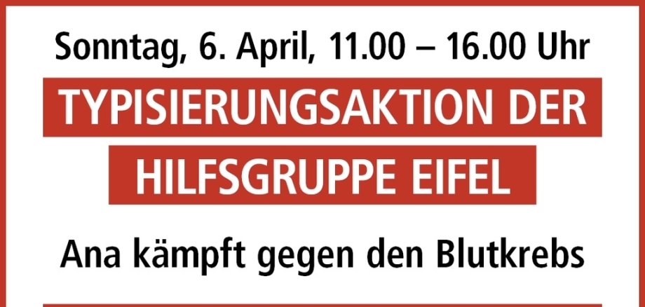 Typisierungsaktion der Hilfgruppe Eifel